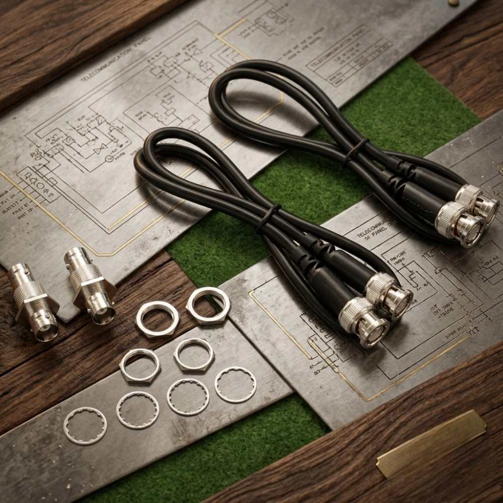 Shure UA600 Front Mount Antenna Kit for Shure U4S, U4D, and UC4 Receivers w/ Coaxial Antenna Cables & Bulkhead Adapters