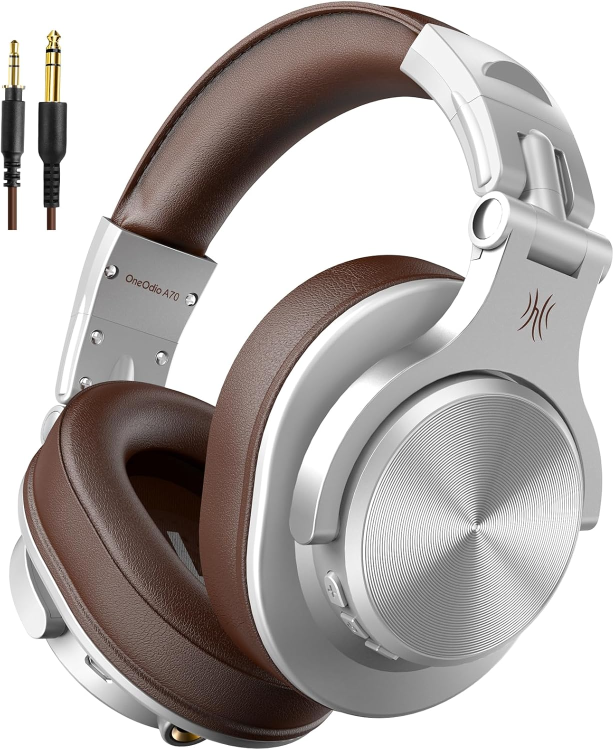 OneOdio A70 Wired & Wireless Bluetooth 5.0 Headphones with Hi-Res Audio, 72 Hours of Playback, Over-Ear Foldable & Comfortable Design, and 6.35mm & 3.5mm Jack for Music Playing, Professional DJI, and Gaming