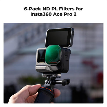 K&F Concept no-X Series PL Polarizer / ND8 16 32 64 128 Neutral Density Lens Filter for Insta360 Ace Pro 2 Action Camera, 28 Multi-Layer no Coated AGC Optical Glass and 3 to 6 Light Reduction Stops