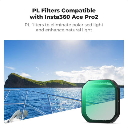 K&F Concept no-X Series PL Polarizer / ND8 16 32 64 128 Neutral Density Lens Filter for Insta360 Ace Pro 2 Action Camera, 28 Multi-Layer no Coated AGC Optical Glass and 3 to 6 Light Reduction Stops