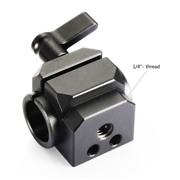 SmallRig LWS 15mm Single Rod Clamp with Counterbore Holes, Built-in 1/4"-20 Threaded Holes, Quick Lock with Thumbscrew for Top Handles and Camera Stabilizer 1995