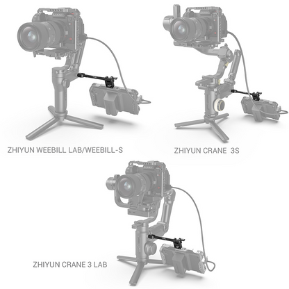 SmallRig Adjustable Monitor Mount with 1Kg Max Payload, 1/4"-20 Mounting Thumbscrew, Built-in Rosette Plate, 360 Degree Tilt and Rubber Pads for Select DJI, Zhiyun & Moza Handheld Gimbal Stabilizers 2889