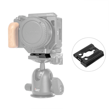 [CLEARANCE] SmallRig 200PL Type QR Quick Release Plate with 1/4”-20 Threaded Screw & Hex Spanner, Built-in Rubber Pads for Select Cages and Manfrotto RC2 System Tripod Head 2902