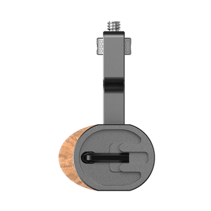 SmallRig QR Quick Release Mini Wooden Side Handle Grip with Dual 1/4"-20 Screw Mount, 3.5kg Load Capacity & Vertical Adjustment, Built-in Hex Spanner, Wrist Strap Slot and Cold Shoe Mount for Mirrorless Cameras 2913