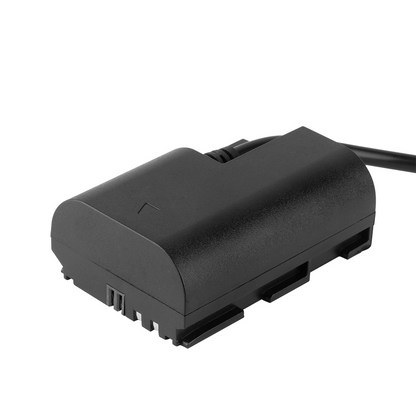 SmallRig 5.5/2.1mm DC Power Male Connector to LP-E6 Dummy Battery Charging Cable for NP-F Battery Plate & LP-E6 Battery-Powered Cameras 2919