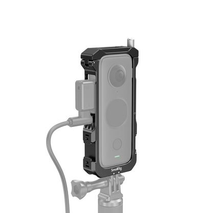 SmallRig Form-Fitting Aluminum Protective Utility Frame with Silicone Lens Cap, Knurled Locking Screw, Foldable & Detachable Mounting Fingers for Insta360 ONE X2 Cameras 2923