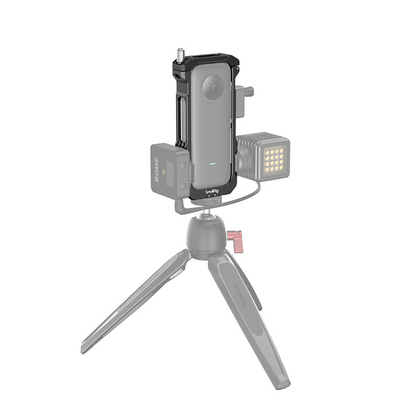 SmallRig Form-Fitting Aluminum Protective Utility Frame with Silicone Lens Cap, Knurled Locking Screw, Foldable & Detachable Mounting Fingers for Insta360 ONE X2 Cameras 2923