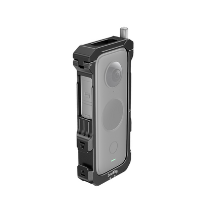 SmallRig Form-Fitting Aluminum Protective Utility Frame with Silicone Lens Cap, Knurled Locking Screw, Foldable & Detachable Mounting Fingers for Insta360 ONE X2 Cameras 2923
