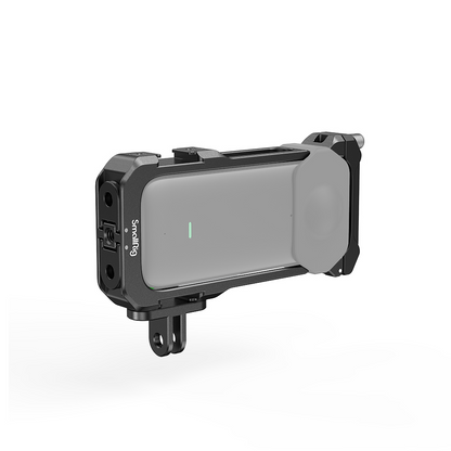 SmallRig Form-Fitting Aluminum Protective Utility Frame with Silicone Lens Cap, Knurled Locking Screw, Foldable & Detachable Mounting Fingers for Insta360 ONE X2 Cameras 2923