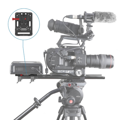 SmallRig V Mount Battery Plate with M4 and M3 Countersinks, ARRI 3/8"-16 Threaded holes, 1/4-20" M4 Screw with Anti-Twist Design for Cameras V Mount Batteries & Blackmagic URSA Mini 2988
