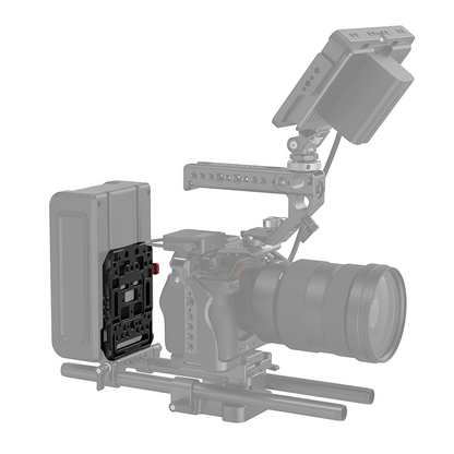 SmallRig V Mount Battery Plate with M4 and M3 Countersinks, ARRI 3/8"-16 Threaded holes, 1/4-20" M4 Screw with Anti-Twist Design for Cameras V Mount Batteries & Blackmagic URSA Mini 2988