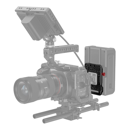 SmallRig V Mount Battery Plate with M4 and M3 Countersinks, ARRI 3/8"-16 Threaded holes, 1/4-20" M4 Screw with Anti-Twist Design for Cameras V Mount Batteries & Blackmagic URSA Mini 2988