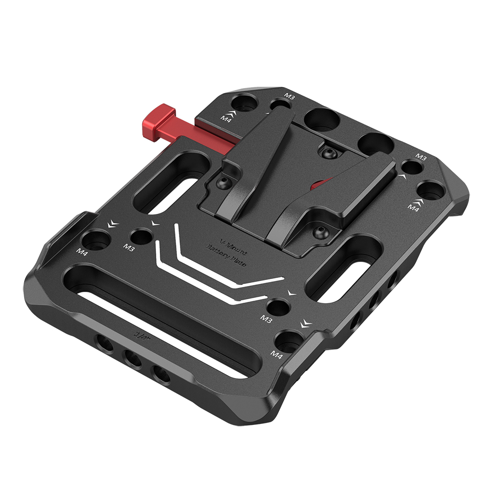 SmallRig V Mount Battery Plate with M4 and M3 Countersinks, ARRI 3/8"-16 Threaded holes, 1/4-20" M4 Screw with Anti-Twist Design for Cameras V Mount Batteries & Blackmagic URSA Mini 2988