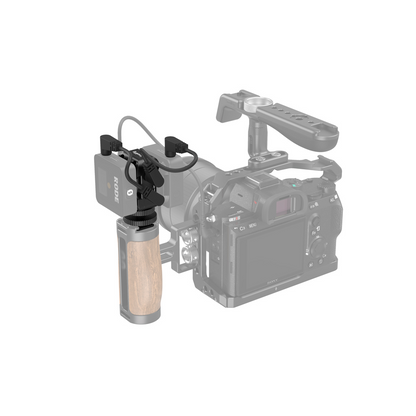 [CLEARANCE] SmallRig Two-in-One Mic Bracket Cold Shoe Mount with 1/4"-20 Threaded Holes and Audio Line for RODE Wireless GO and Saramonic Blink Microphone Support 2996