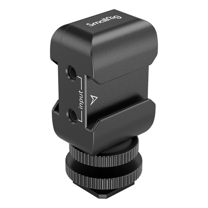 [CLEARANCE] SmallRig Two-in-One Mic Bracket Cold Shoe Mount with 1/4"-20 Threaded Holes and Audio Line for RODE Wireless GO and Saramonic Blink Microphone Support 2996