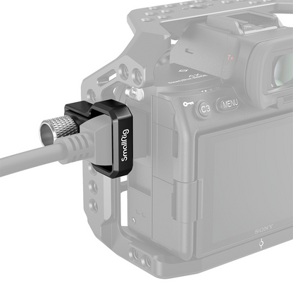 SmallRig Mini HDMI Cable Clamp Support with Allen Wrench, Anti-Twist Pins & 1/4 Screw with Aluminum Alloy Material for Sony Alpha A7S III Mirrorless Camera Cage 3000