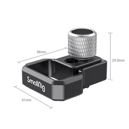SmallRig Mini HDMI Cable Clamp Support with Allen Wrench, Anti-Twist Pins & 1/4 Screw with Aluminum Alloy Material for Sony Alpha A7S III Mirrorless Camera Cage 3000