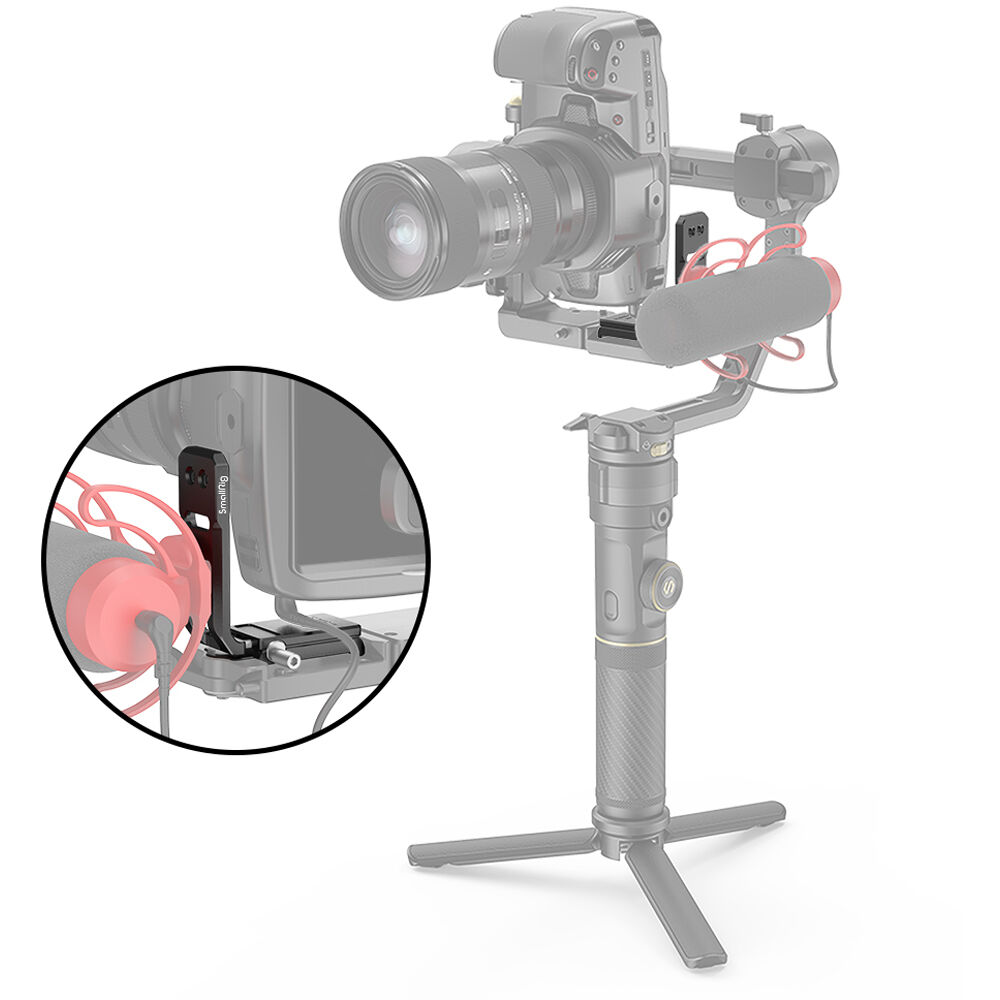 SmallRig Quick Release QR Extension Bracket for Zhiyun Crane 2S with 2kg Load Capacity, Dual 1/4"-20 Threaded Holes, Built-in Cold Shoe and Extends Up to 20mm Vertical Side 3006