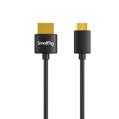 SmallRig Ultra Slim 4K Mini / Micro HDMI Male to Male Video Cable (C to A) (D to A) with 3.6mm Outer Diameter, Cable Tie and PVC Material for Camera Rig (35mm, 55mm) 3040 3041 3042B 3043