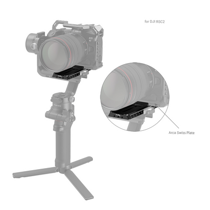 SmallRig Arca-Swiss QR Quick Release Plate Manfrotto Type with Thumbscrew, Adjustable Anti-drop Design for DJI RS 2/RSC 2/Ronin-S / RS 3 / RS3 Pro Gimbal 3061