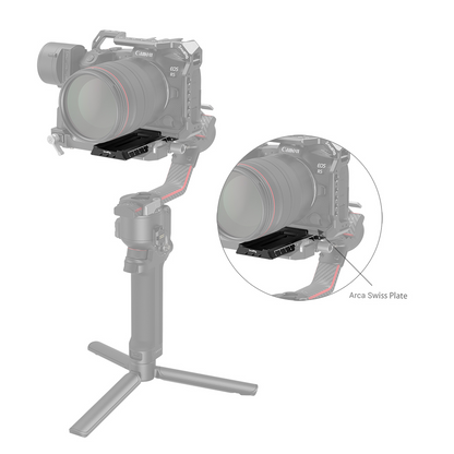 SmallRig Arca-Swiss QR Quick Release Plate Manfrotto Type with Thumbscrew, Adjustable Anti-drop Design for DJI RS 2/RSC 2/Ronin-S / RS 3 / RS3 Pro Gimbal 3061