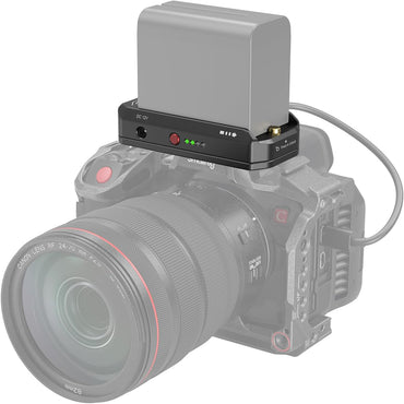 SmallRig NP-F/L-Series Aluminum Battery Plate with 18W USB Type-C Input / Output Port, LED Status Indicators, 12 and 7.4 VDC Barrel Outputs for Sony L-Series Camera 3168