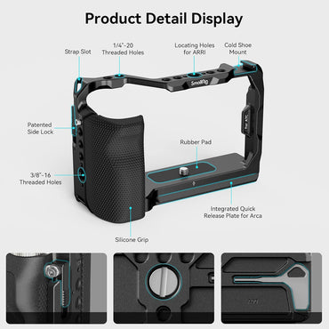 SmallRig 3212 Durable Camera Cage with Anti Twist Side Lock Feature Suitable for Sony A7C Camera