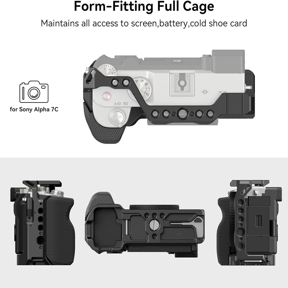 SmallRig 3212B Durable Camera Cage with Anti Twist Side Lock Feature Suitable for Sony A7C Camera
