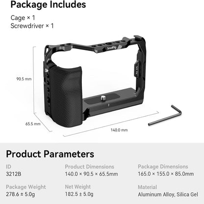 SmallRig 3212 Durable Camera Cage with Anti Twist Side Lock Feature Suitable for Sony A7C Camera