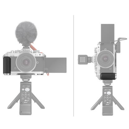 SmallRig L-Shape Side Handle Grip with Built-in Arca Swiss Plate, 1/4"-20 Threaded Hole and D-Ring Screw, Cold Shoe Mount and Rubber Pad for Nikon Z fc Mirrorless Camera 3480