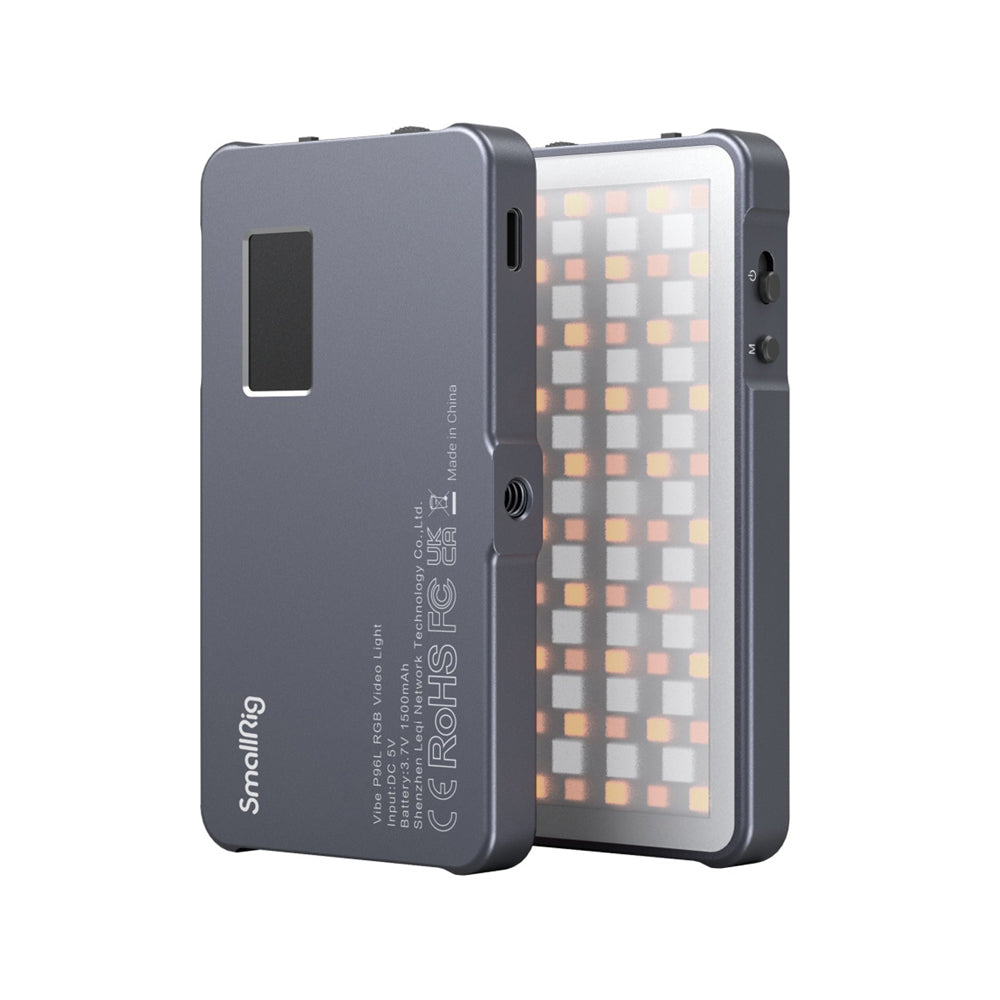 SmallRig Vibe P96L Ultrathin On-Camera RGB Video LED Light w/ 2500 to 8000K Color Dial
