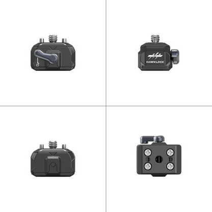SmallRig HawkLock Drop-in Universal Mini QR Quick Release Plate and Clamp with Built-in Silicone Pads, Triple-Module Design, 5Kg Load Capacity & 1/4"-20 Threaded Holes for Camera Cages & Tripods 3513C