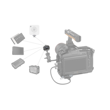 SmallRig HawkLock Drop-in Universal Mini QR Quick Release Plate and Clamp with Built-in Silicone Pads, Triple-Module Design, 5Kg Load Capacity & 1/4"-20 Threaded Holes for Camera Cages & Tripods 3513C