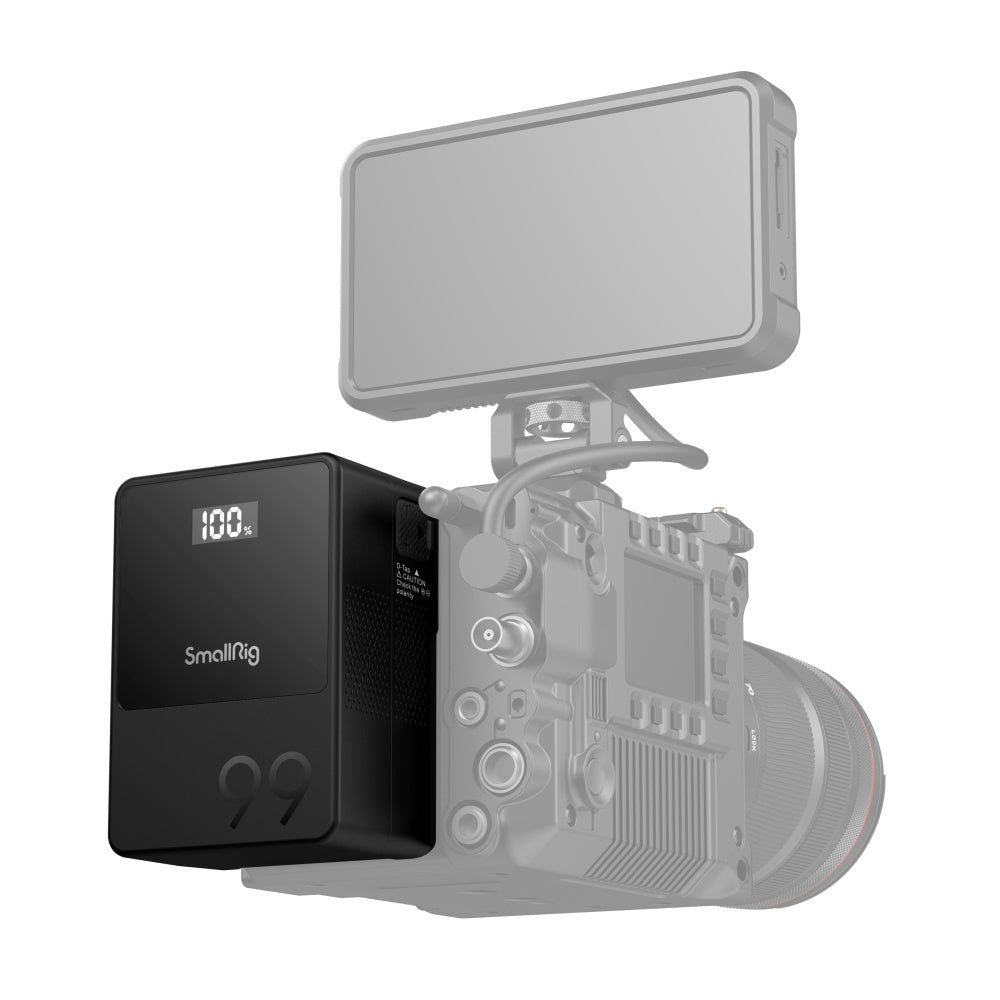 SmallRig VB99 65W / VB99 Pro 100W mini V-Mount Rechargeable Li-Ion Battery Pack 3500 mAh with USB-C and USB-A, 8V Out, 12V Out, Charger for Sony, Canon, Panasonic, DSLR, Mirrorless, Digital Cameras