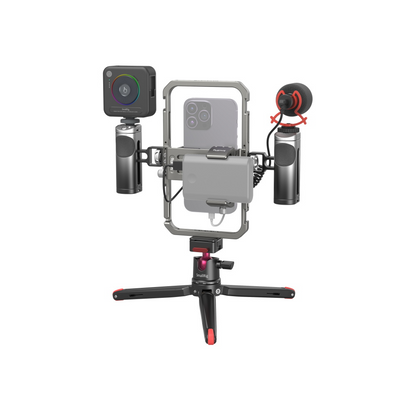 [CLEARANCE] SmallRig All-in-One Classic / Ultra Video Kit with Mobile Phone Cage, Power Bank Holder, Mini Tripod, Side Handle, Video Light, Wave S1 Lite On-Camera Microphone and Carrying Bag for Smartphone Vlogging & Live Streaming 3384B 3591C