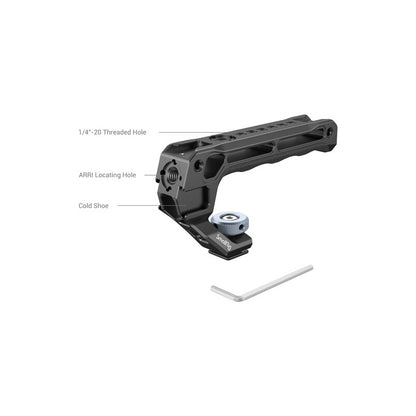 SmallRig Top Handle with Shoe Mount (Lite) with 5kg Load Capacity, Shoe Adapter & Thumbscrew, Multiple 1/4"-20 and 3/8"-16 Threads and Allen Wrench for Videography | 3764