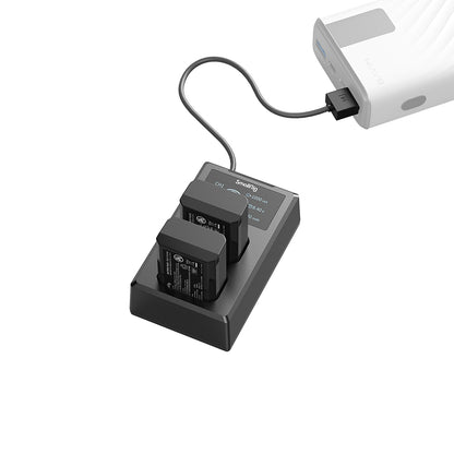 SmallRig NP-FW50 Rechargeable Replacement Battery (2-Pack) 7.4V 1030mAh with 5V USB Type C Dual Battery Charger Kit for Sony ZV-E10, Alpha a5100, a6000, a6300, a6400, a6500, Alpha a7, a7 II, a7R, a7R II, a7S, a7S II, DSC-RX10 III | 3818