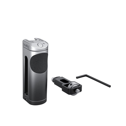 [CLEARANCE] SmallRig Smartphone Side Handle with Built-In Wireless Shutter Remote, Flexible Up/Down Adjustment, 1/4"-20 Case or Cage Connection and Top Cold Shoe Mount for Professional Shooting | 3838