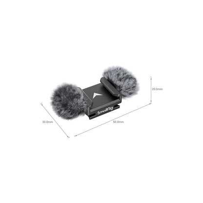 SmallRig Fuzzy Windbuster Top and Bottom Cold Shoe Mount with Built-In Faux Fur Cushions and Separate Mini LED Light Support for Nikon Z30 Mirrorless Camera 3859