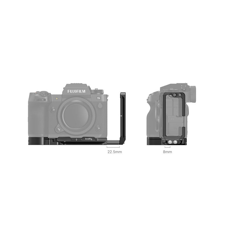 SmallRig L Bracket with Built-in Arca-Type AR Quick Release Base Plate, 1/4"-20 Threaded Holes and Wrist Strap Hole for Fujifilm X-H2S Mirrorless Camera 3928B