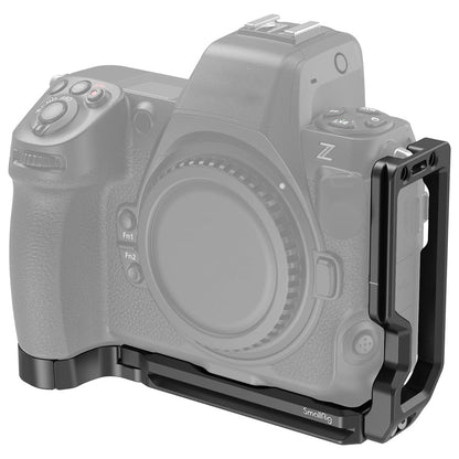 SmallRig Aluminum Extendable Camera L-Bracket for Nikon Z8 with Arca-Swiss Type Quick Release Plate, Slotted Side Port Access, 1/4"-20 & 3/8"-16 Threaded Hole, Quick Disconnect Socket | 3942