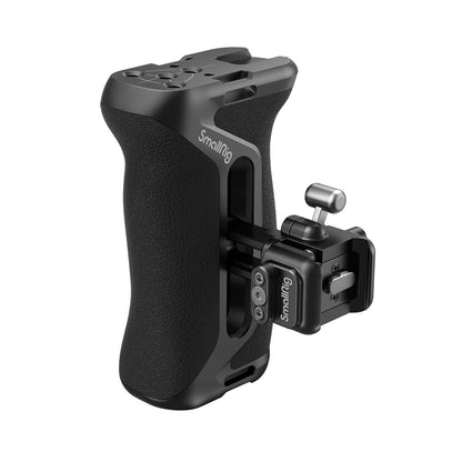 SmallRig Right-or-Left Snap-On Quick-Locking NATO Side Handle Grip for Camera Cage with 12kg Payload Capacity, Cold Shoe Mount, 1.4" Vertical Adjustment, 1/4"-20 Locating & Threaded Holes | 4017