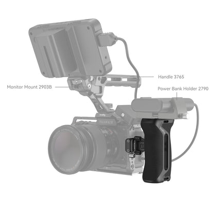 SmallRig Right-or-Left Snap-On Quick-Locking NATO Side Handle Grip for Camera Cage with 12kg Payload Capacity, Cold Shoe Mount, 1.4" Vertical Adjustment, 1/4"-20 Locating & Threaded Holes | 4017