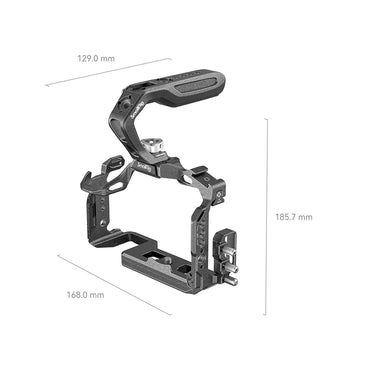 SmallRig Black Mamba Series Camera Cage Kit with Top Handle, HDMI/USB-C Cable Clamp, 1/4"-20, 3/8"-16, NATO Rail & Shoe Mount, 3-Point Anti-Twist Locking Design for Panasonic Lumix S5 II/S5 IIX 4024