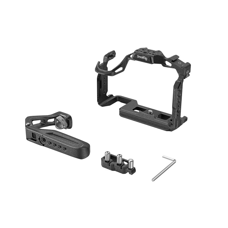 SmallRig Black Mamba Series Camera Cage with Top Handle Kit Arca-Type QR Quick Release Plate, Anti-Twist Locks, 1/4"-20 and 3/8"-16 Threads, NATO Rail & Shoe Mount for Panasonic Lumix S5 II / S5 IIX 4024