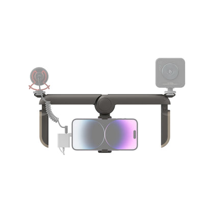 SmallRig Fold P20 Mobile Pocket Video Rig with Foldable Auto-Locking Handle Grips, Double Cold Shoe Mounts, 1/4"-20 Threaded Mount, Built-In Phone Clip for Phone Photography and Videography | 4047