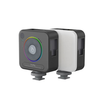 [CLEARANCE] SmallRig Vibe P108 RGB Video Light Built-In 2500mAh Battery with 2700-6500K Color Temperature, 12 Light FX, Shoe Mounts on 3 Sides + Base Adapter, 1-Handed Dimming, RGB, CCT Control Wheel for Vlogging (Phonograph) | 4276