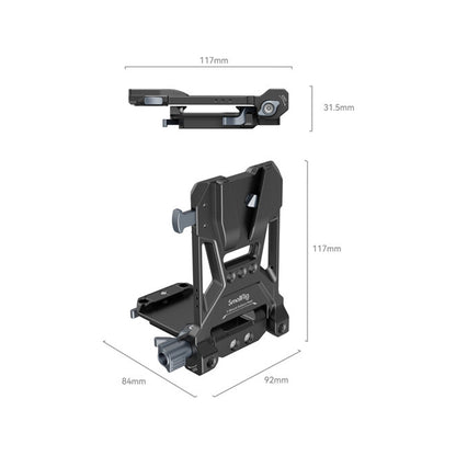SmallRig Compact V-Mount Battery Mounting Plate System with Arca-Swiss QR Quick Release Plate, 90 Degree Rotating Plate and 15mm Rods with Chest Support for SmallRig VB50 / VB99, Sony Alpha, Canon EOS and Panasonic Lumix Series DSLR / Mirrorless Camera