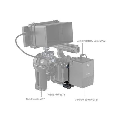 SmallRig Compact V-Mount Battery Mounting Plate System with Arca-Swiss QR Quick Release Plate, 90 Degree Rotating Plate and 15mm Rods with Chest Support for SmallRig VB50 / VB99, Sony Alpha, Canon EOS and Panasonic Lumix Series DSLR / Mirrorless Camera