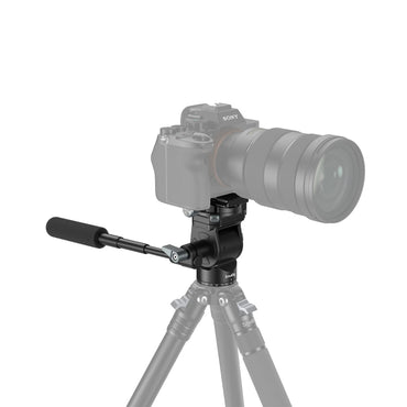 SmallRig Compact Video Tripod Head with Arca-Swiss Type Quick Release Plate, Telescopic Handle, One-Click Switch Horizontal to Vertical Shooting, One-Click Switch Horizontal to Vertical Shooting, Smooth 360° Panning & 180° Tilting | 4104